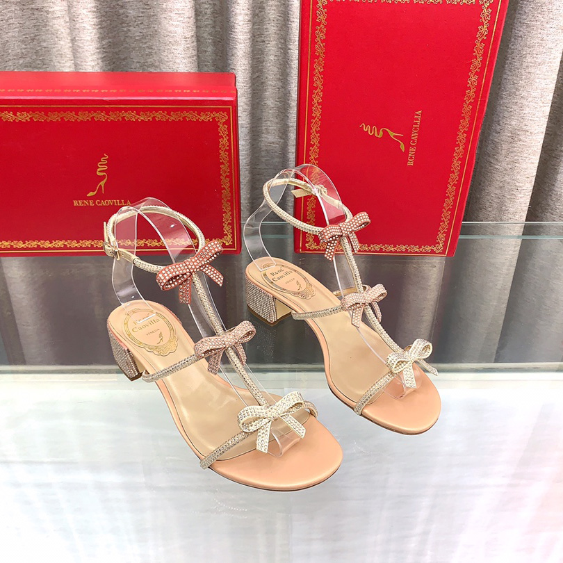 Rene Caovilla Sandals With Ankle Laces Caterina - DopestKickz