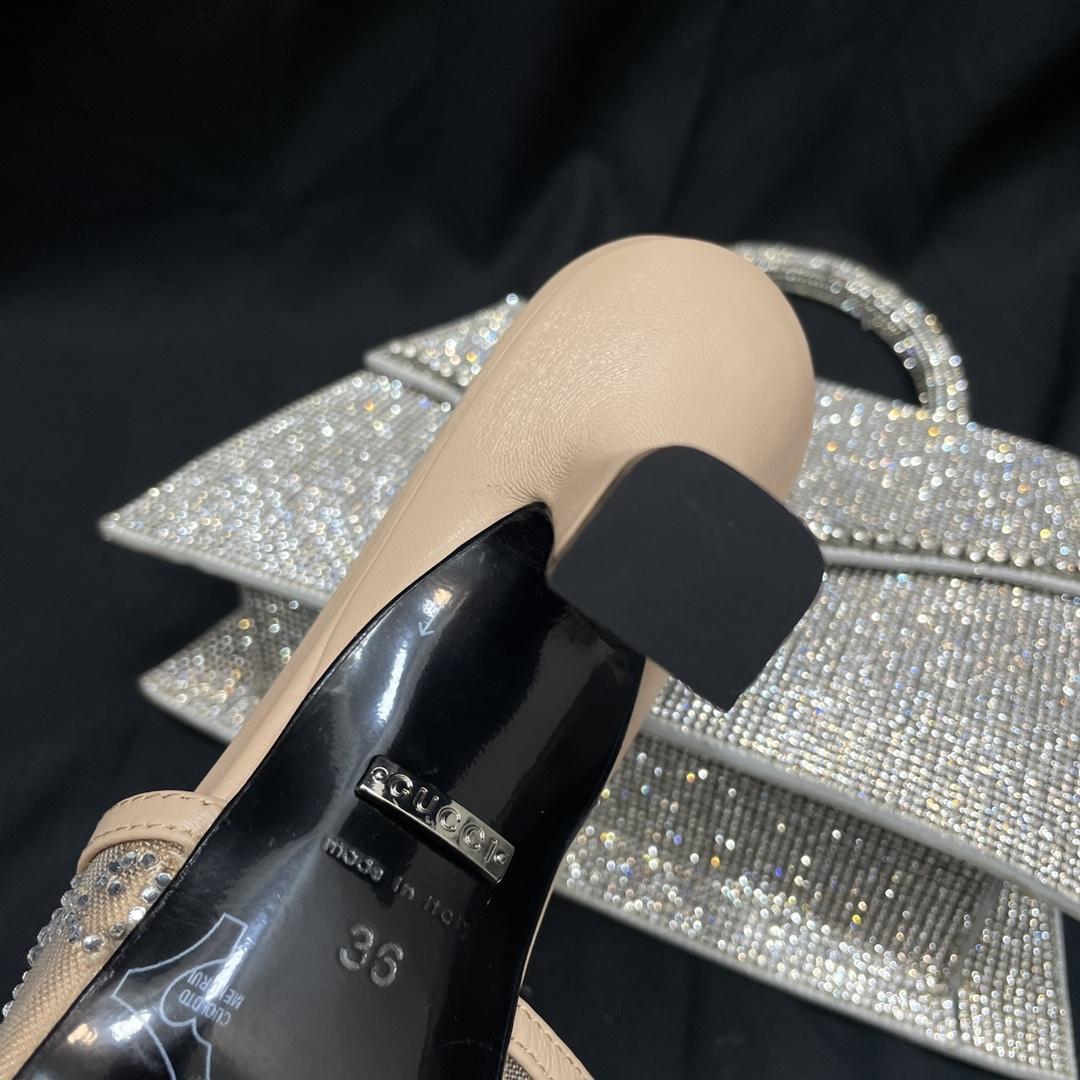 Gucci Women's GG Mid-heel Slide Sandal - DopestKickz