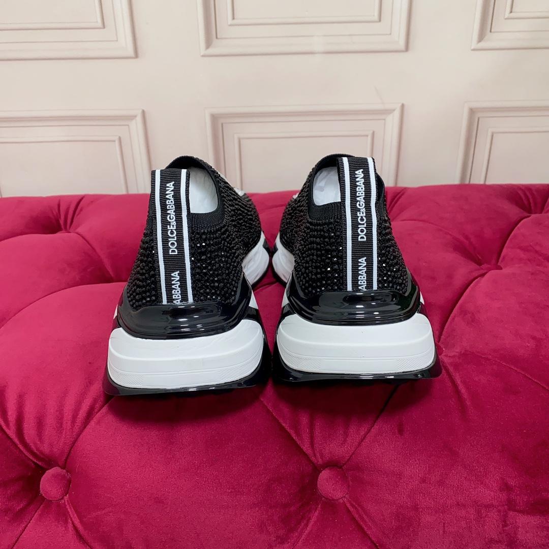 Dolce & Gabbana Fast Sneakers With Fusible Rhinestones - DopestKickz