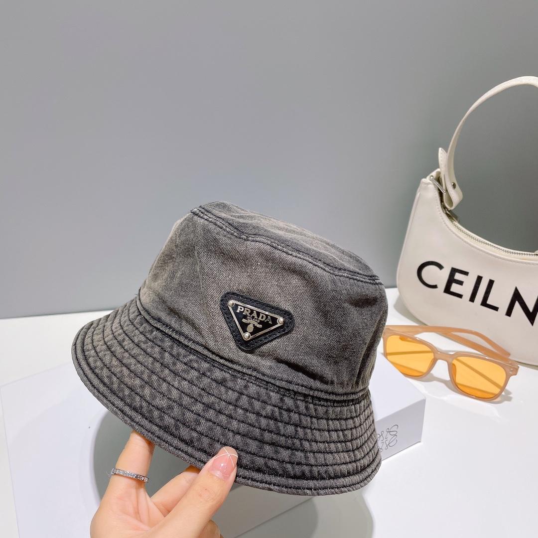 Prada Denim Bucket Hat - DopestKickz