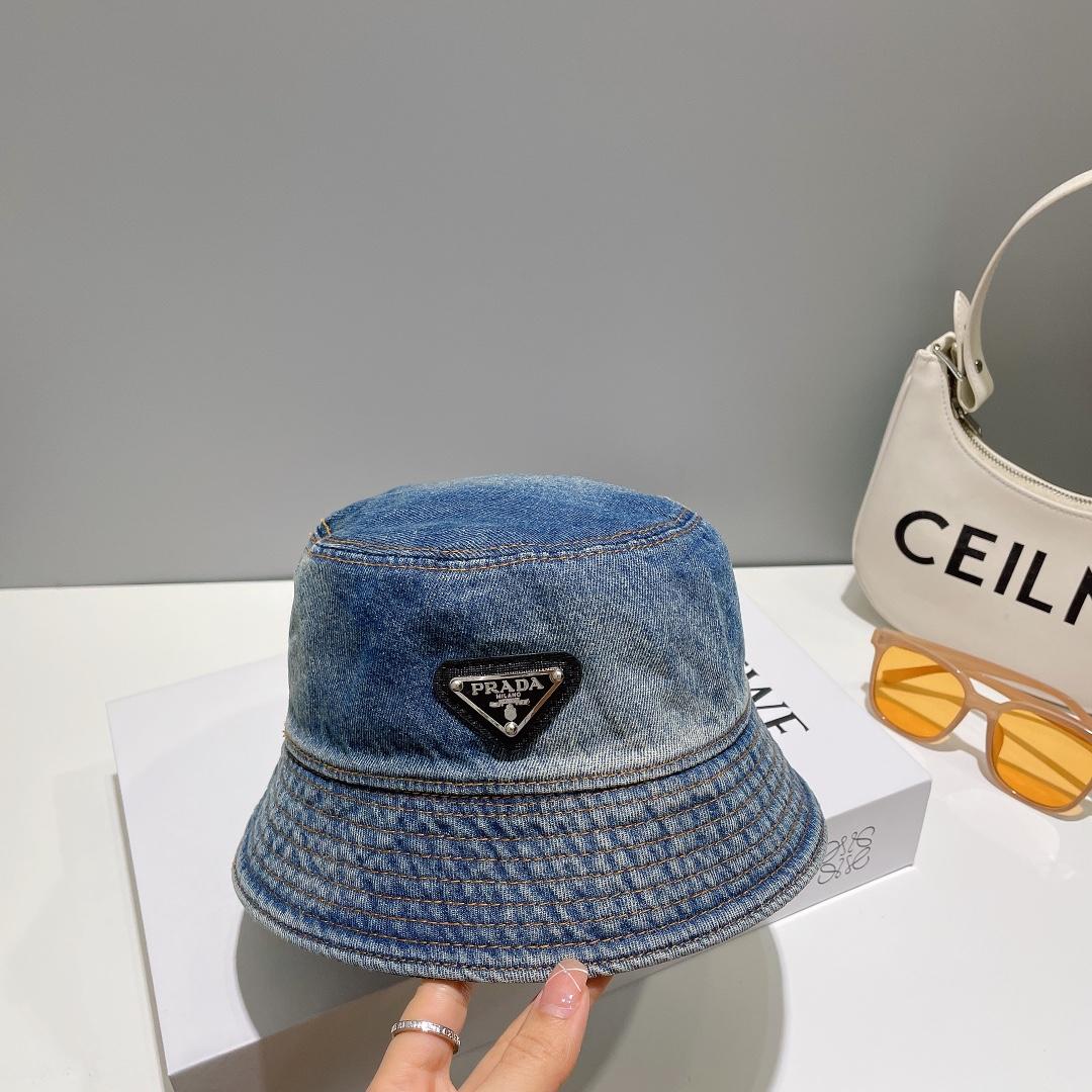 Prada Denim Bucket Hat - DopestKickz