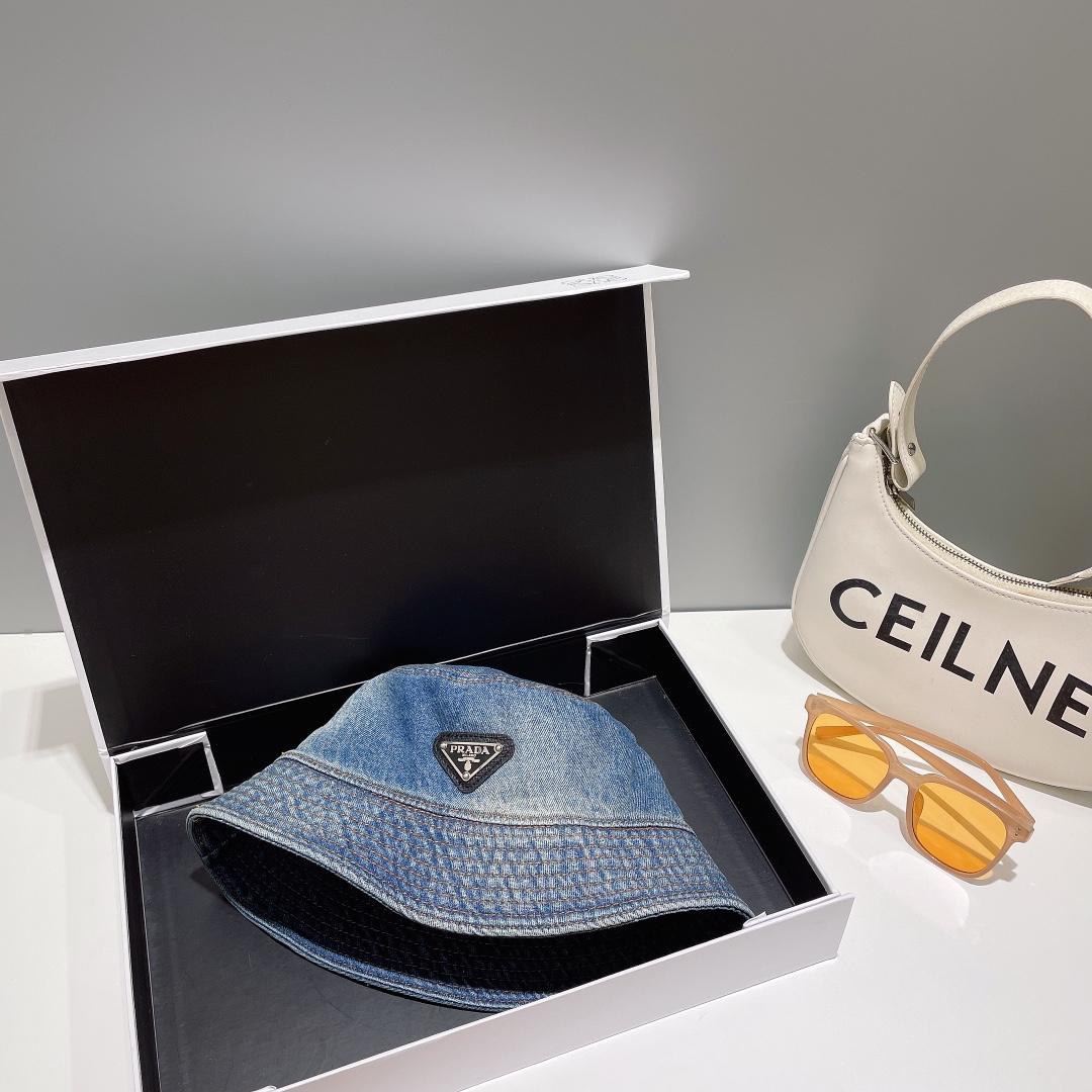 Prada Denim Bucket Hat - DopestKickz
