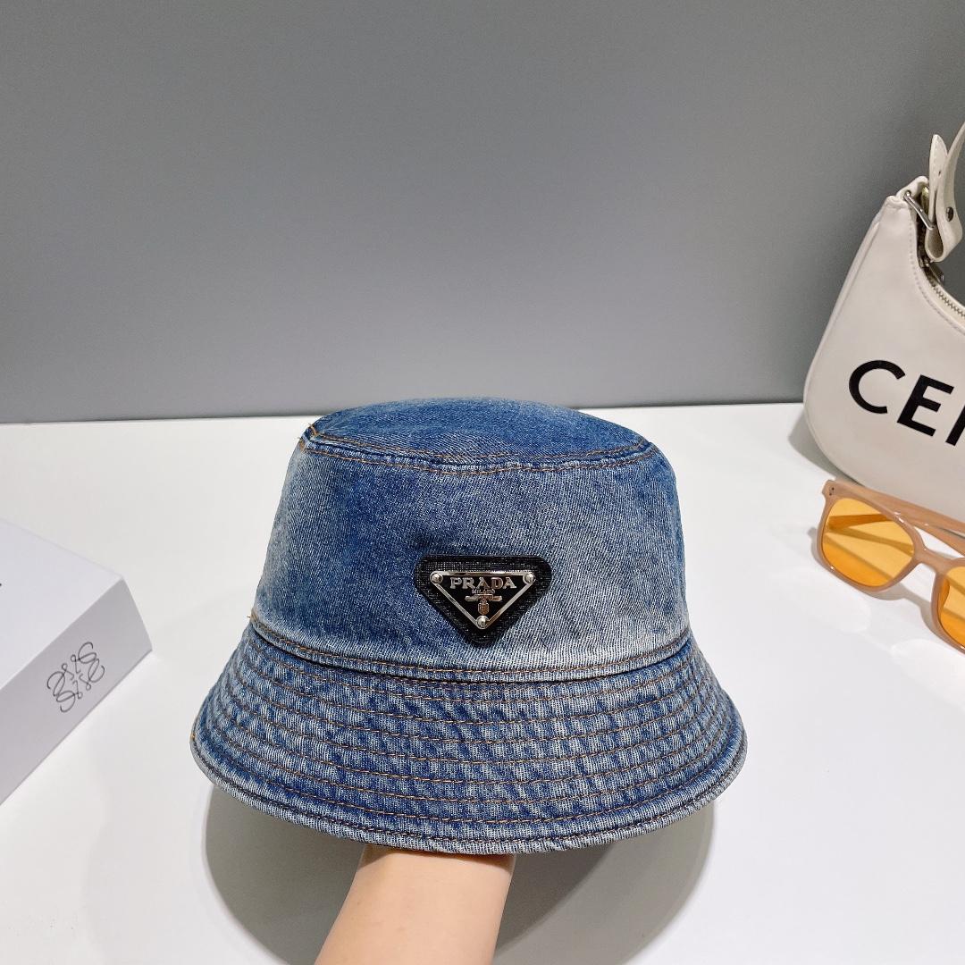 Prada Denim Bucket Hat - DopestKickz