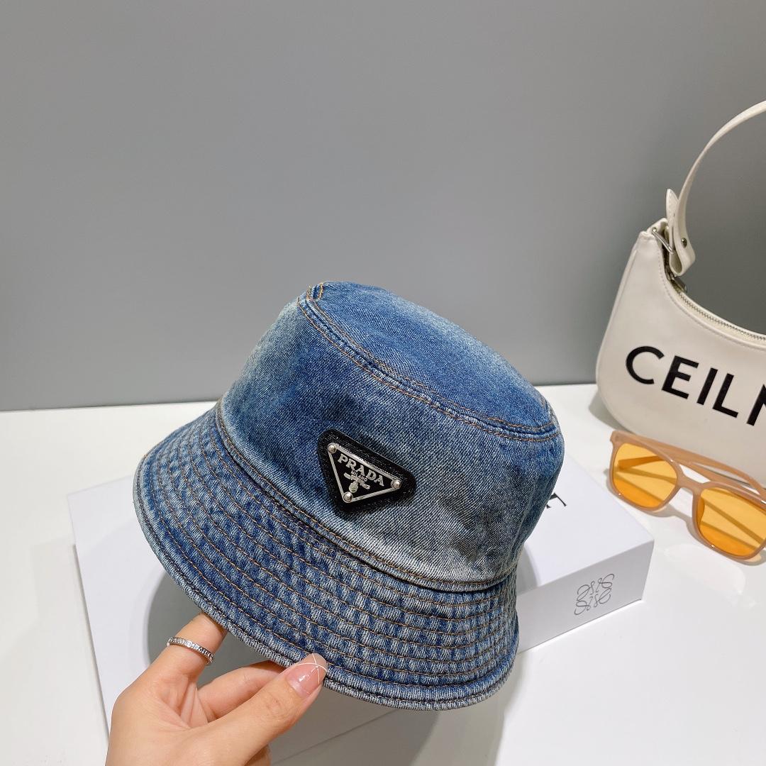 Prada Denim Bucket Hat - DopestKickz