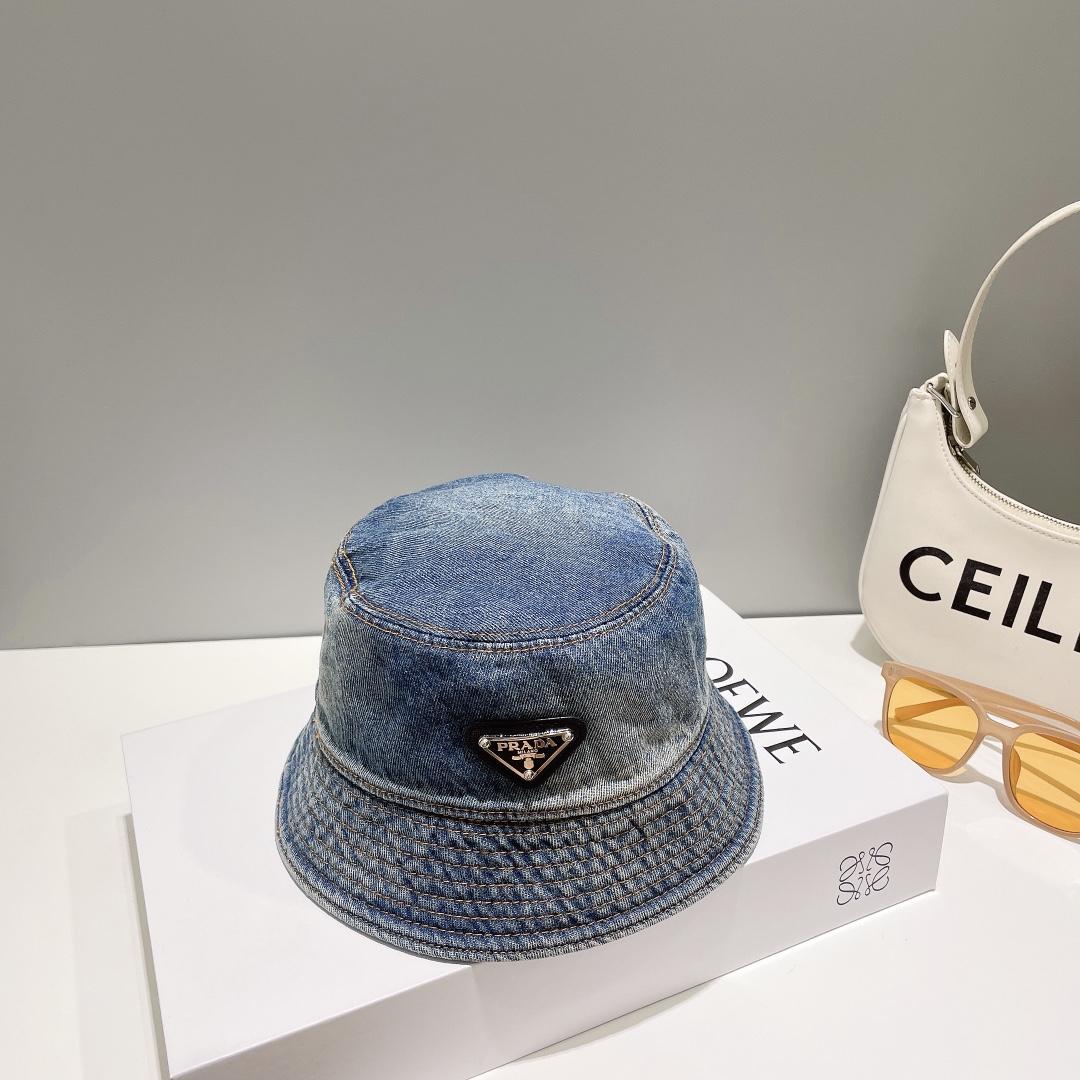 Prada Denim Bucket Hat - DopestKickz