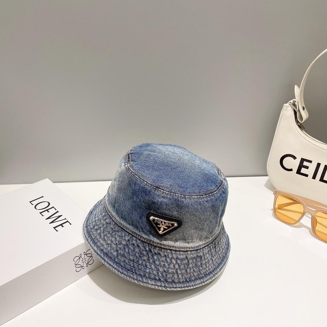 Prada Denim Bucket Hat - DopestKickz