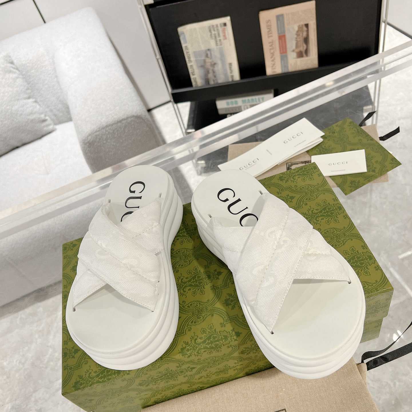 Gucci Women's GG Platform Slide Sandal - DopestKickz