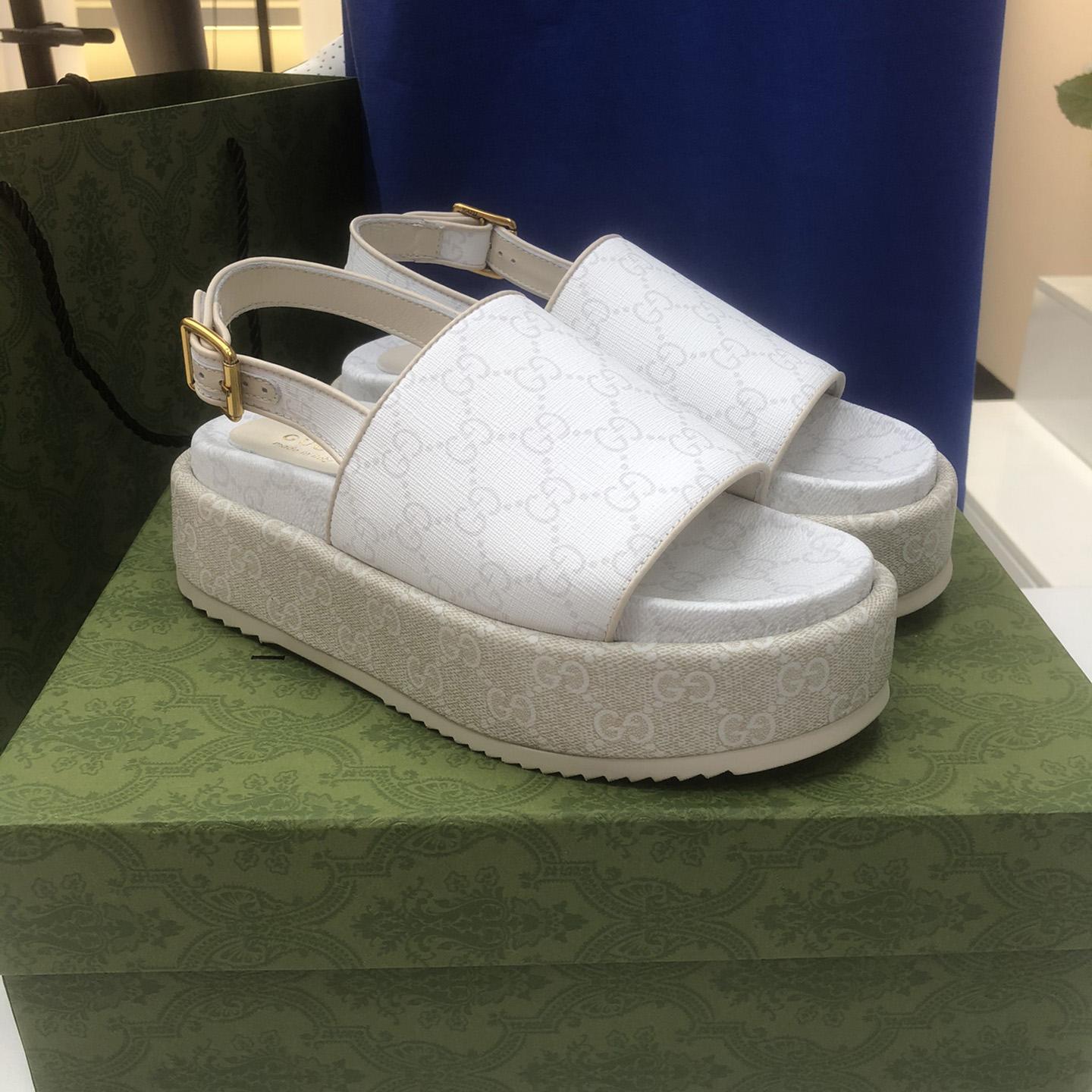 Gucci Women's Platform GG Sandal - DopestKickz