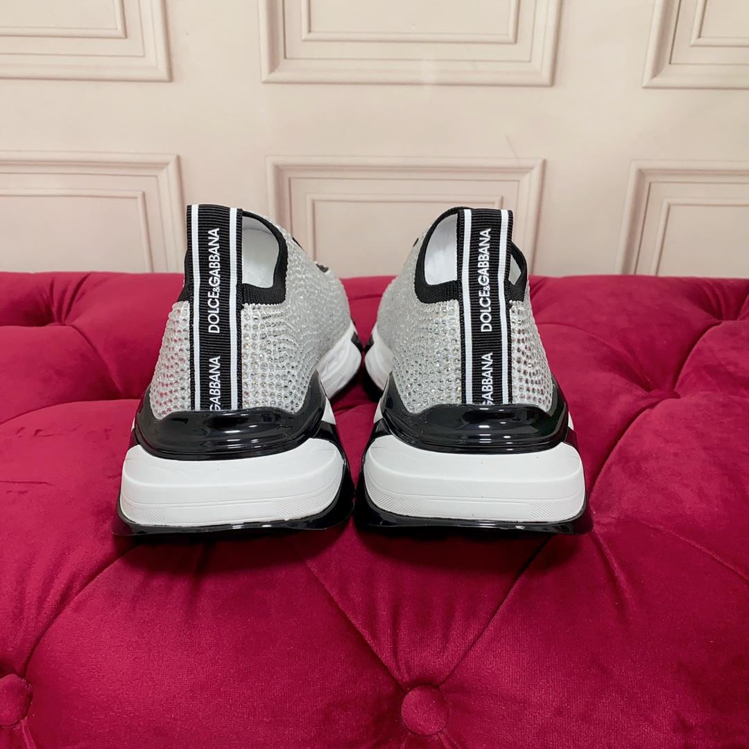 Dolce & Gabbana Fast Sneakers With Fusible Rhinestones - DopestKickz