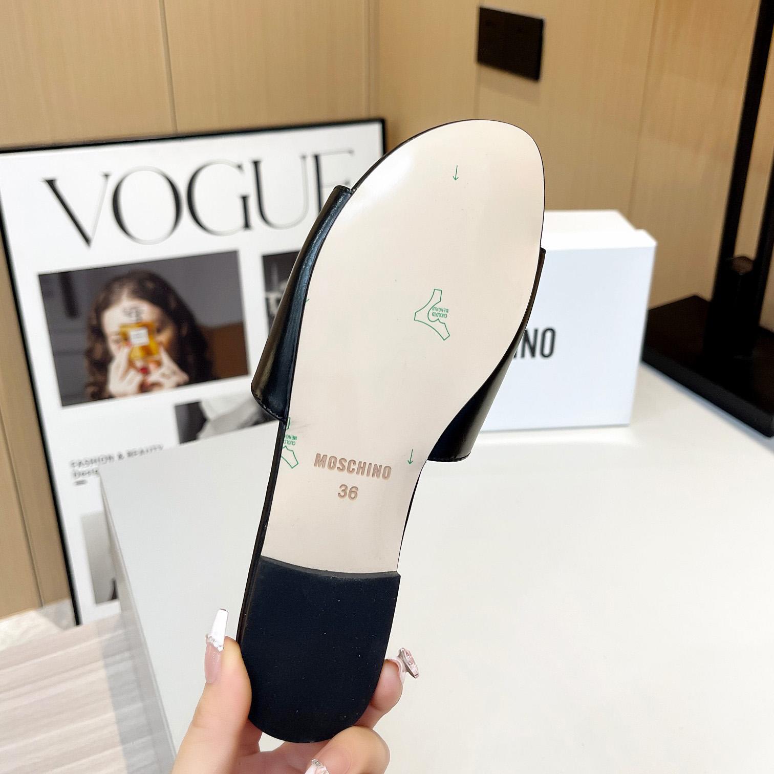 Moschino M Plaque Sandals - DopestKickz