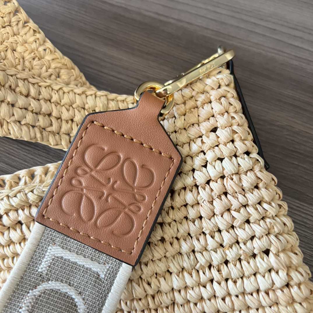 Loewe Mini Slit Bag In raffia And Calfskin - DopestKickz