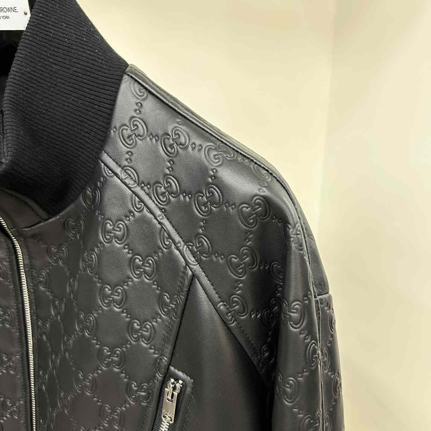 Gucci GG Leather Jacket - DopestKickz
