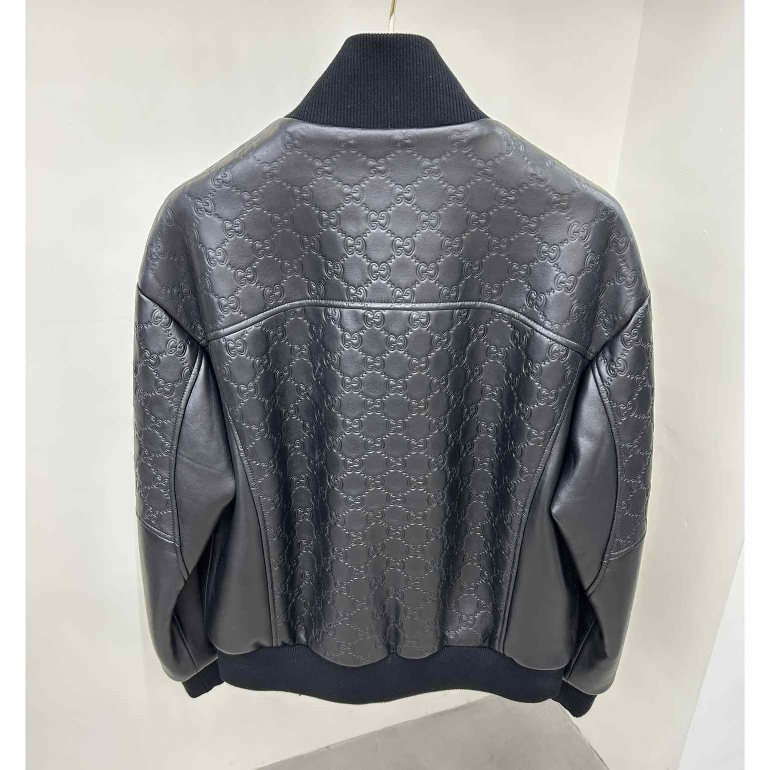 Gucci GG Leather Jacket - DopestKickz