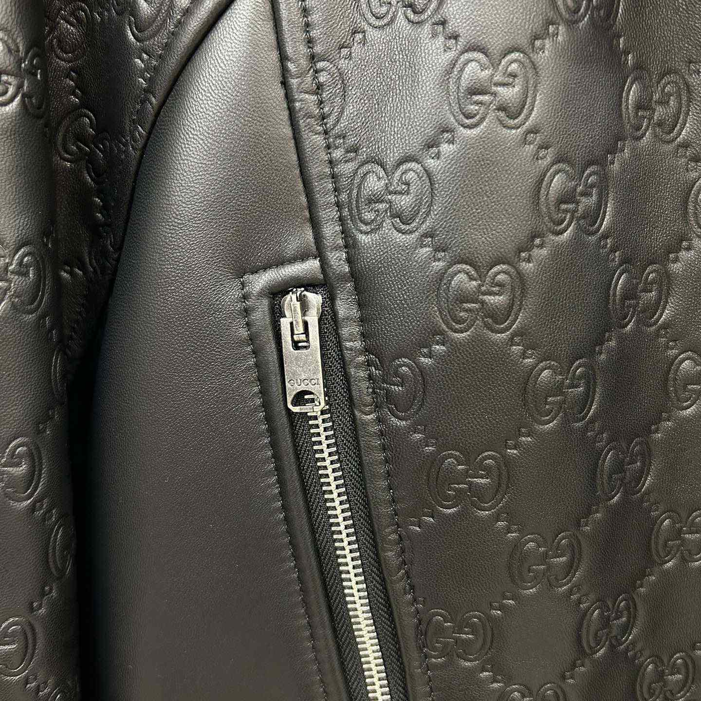 Gucci GG Leather Jacket - DopestKickz