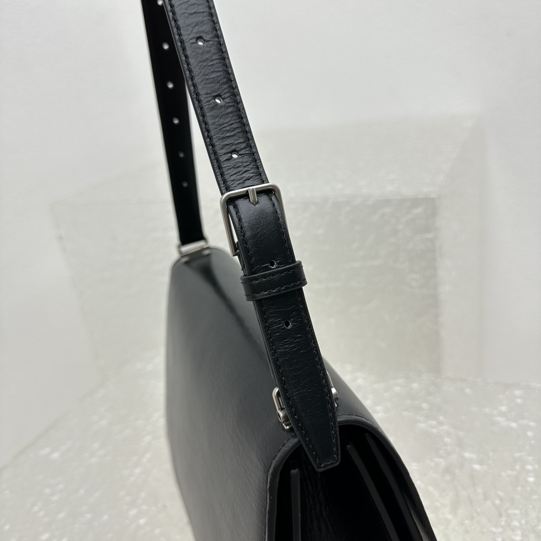 Balenciaga Crush Medium Sling Bag In Black (31x20x10cm) - DopestKickz