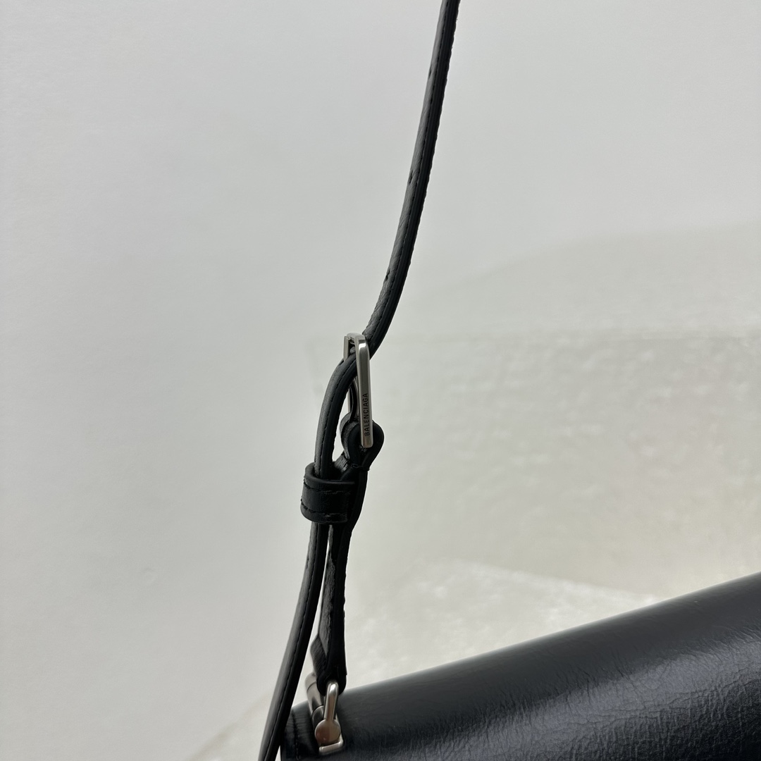 Balenciaga Crush Medium Sling Bag In Black (31x20x10cm) - DopestKickz