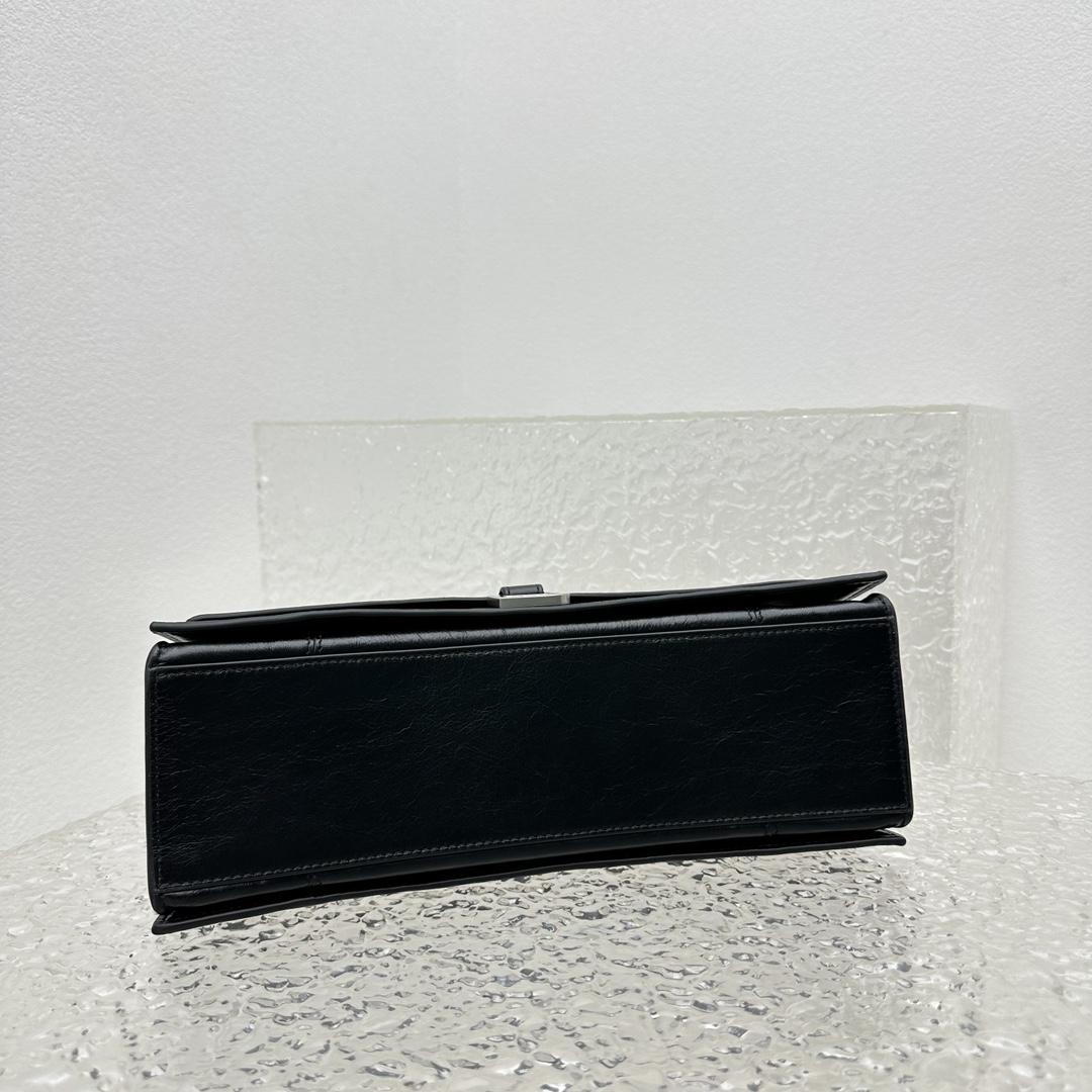 Balenciaga Crush Medium Sling Bag In Black (31x20x10cm) - DopestKickz