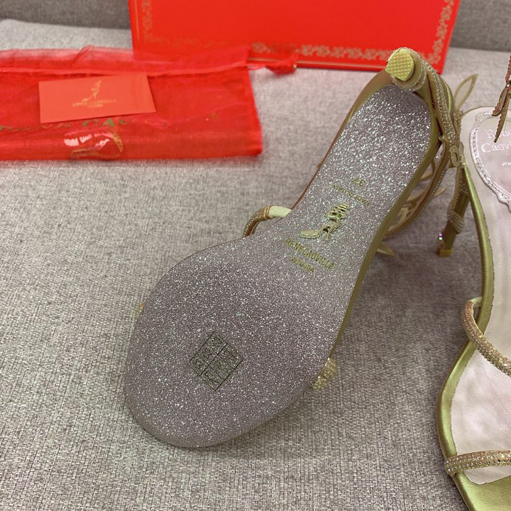 Rene Caovilla Margot Crystal Gold Butterfly Sandal   95 - DopestKickz