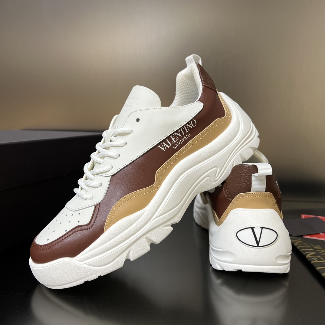 Valenti Garavani Brown Gumboy Sneakers - DopestKickz