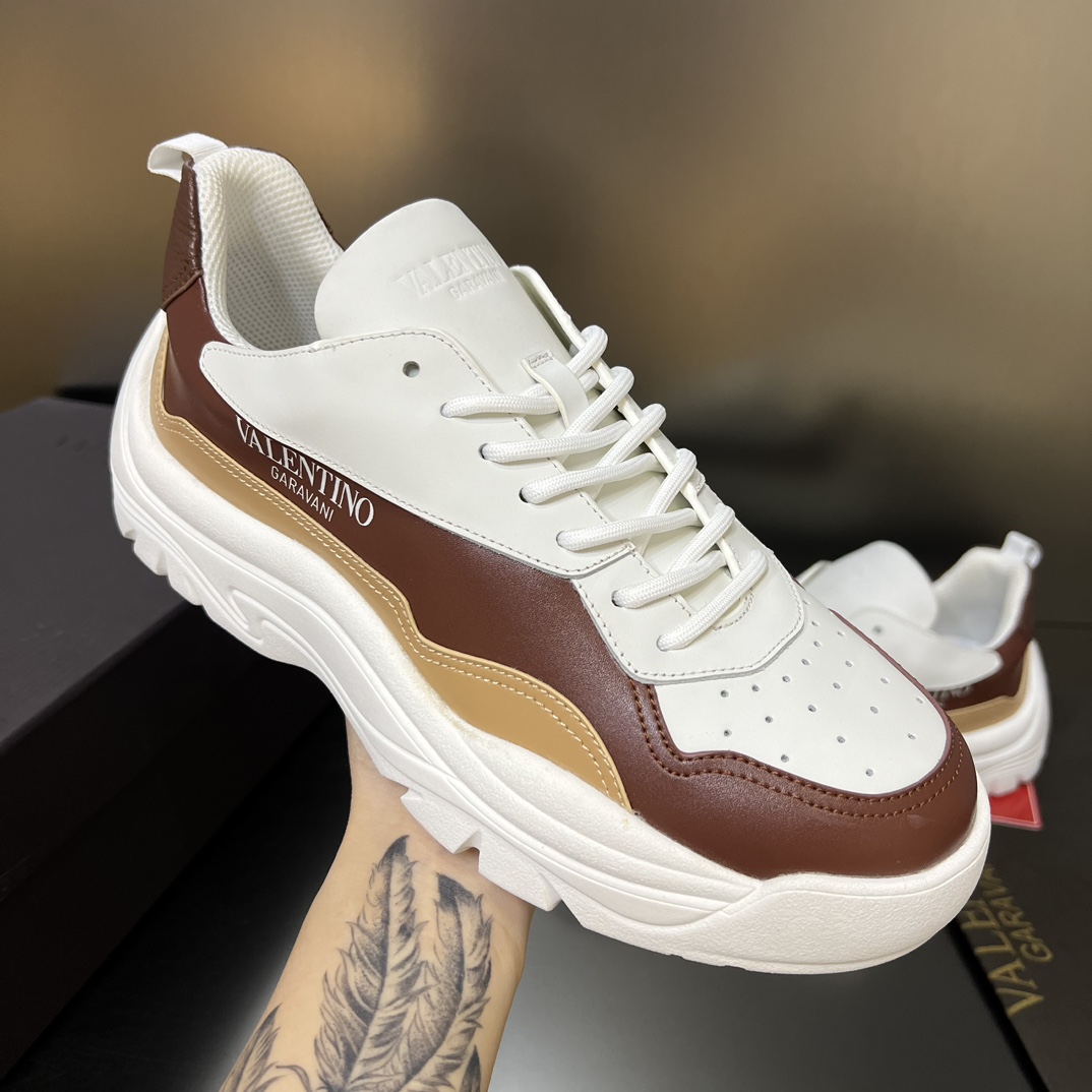 Valenti Garavani Brown Gumboy Sneakers - DopestKickz