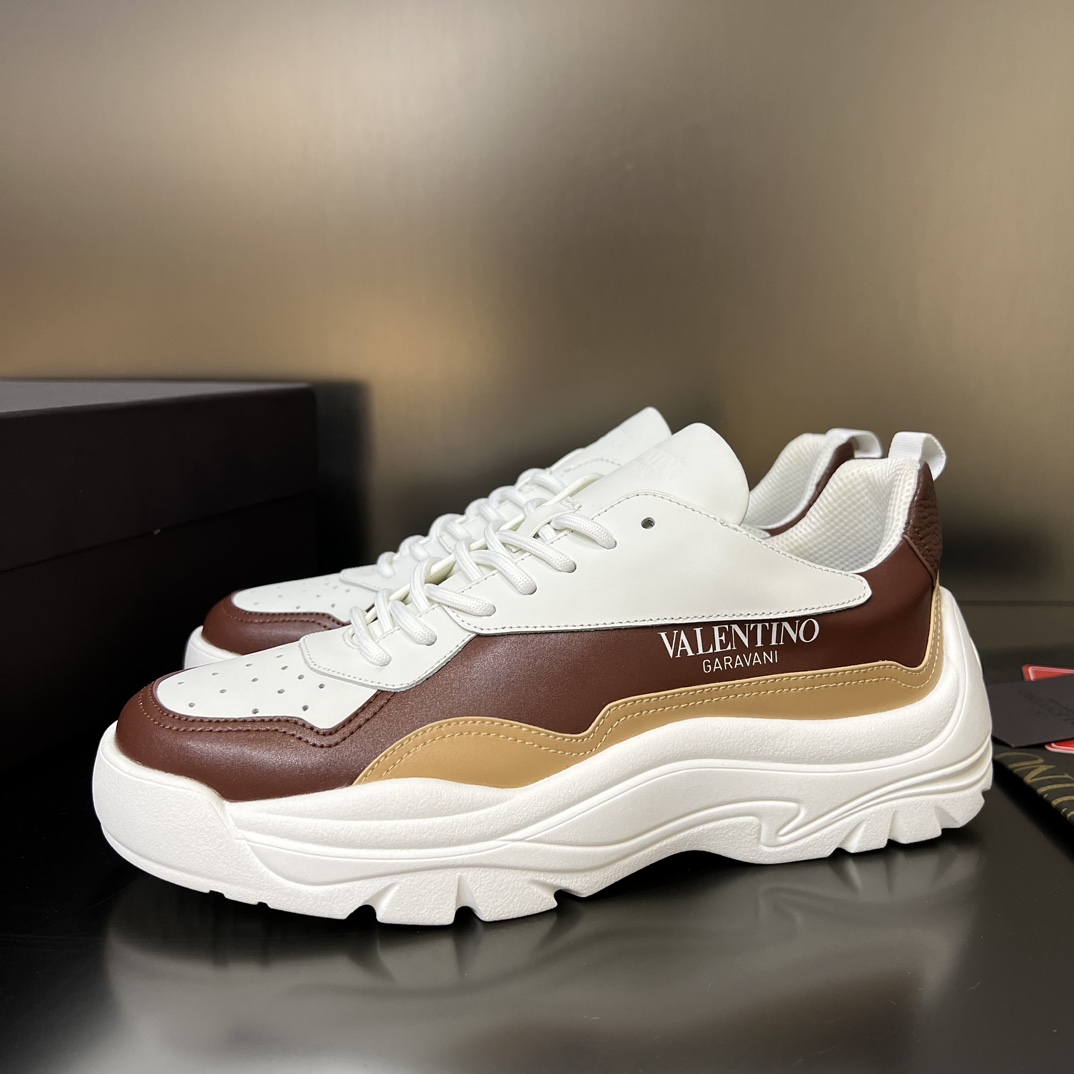 Valenti Garavani Brown Gumboy Sneakers - DopestKickz