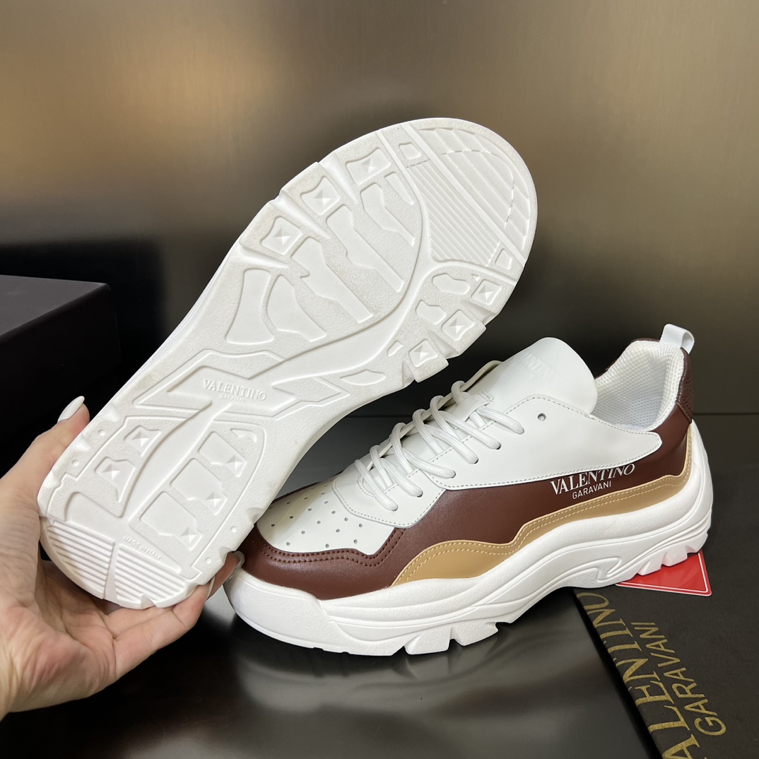 Valenti Garavani Brown Gumboy Sneakers - DopestKickz