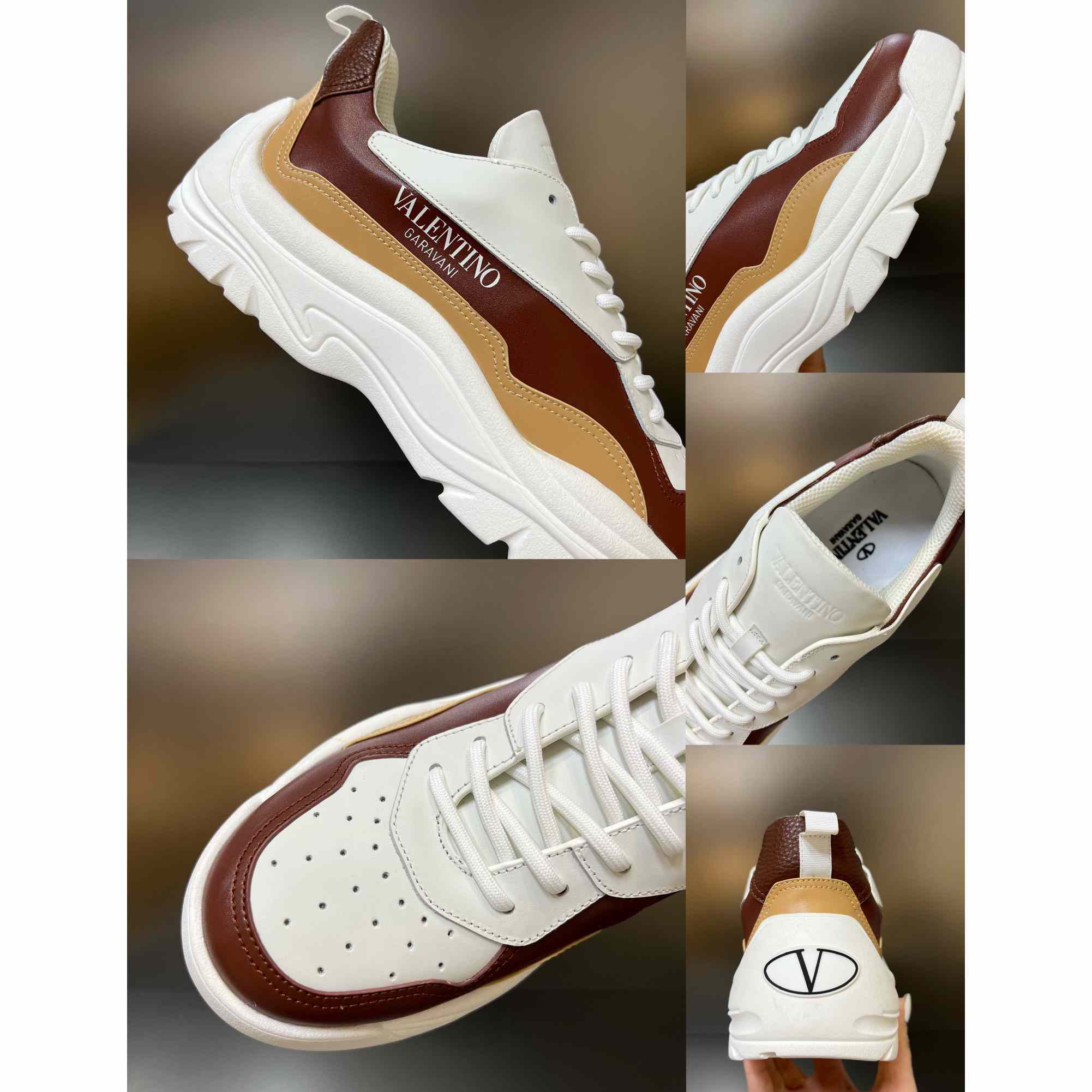 Valenti Garavani Brown Gumboy Sneakers - DopestKickz