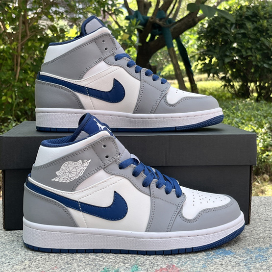 Air Jordan 1 Mid “True Blue” Sneaker     DQ8426-014  - DopestKickz