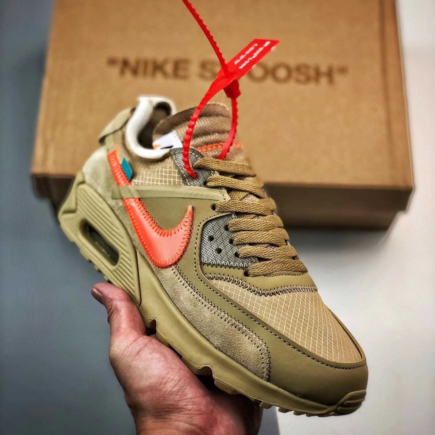 Off-White x Air Max 90 The 10 Sneakers    AA7293-200 - DopestKickz