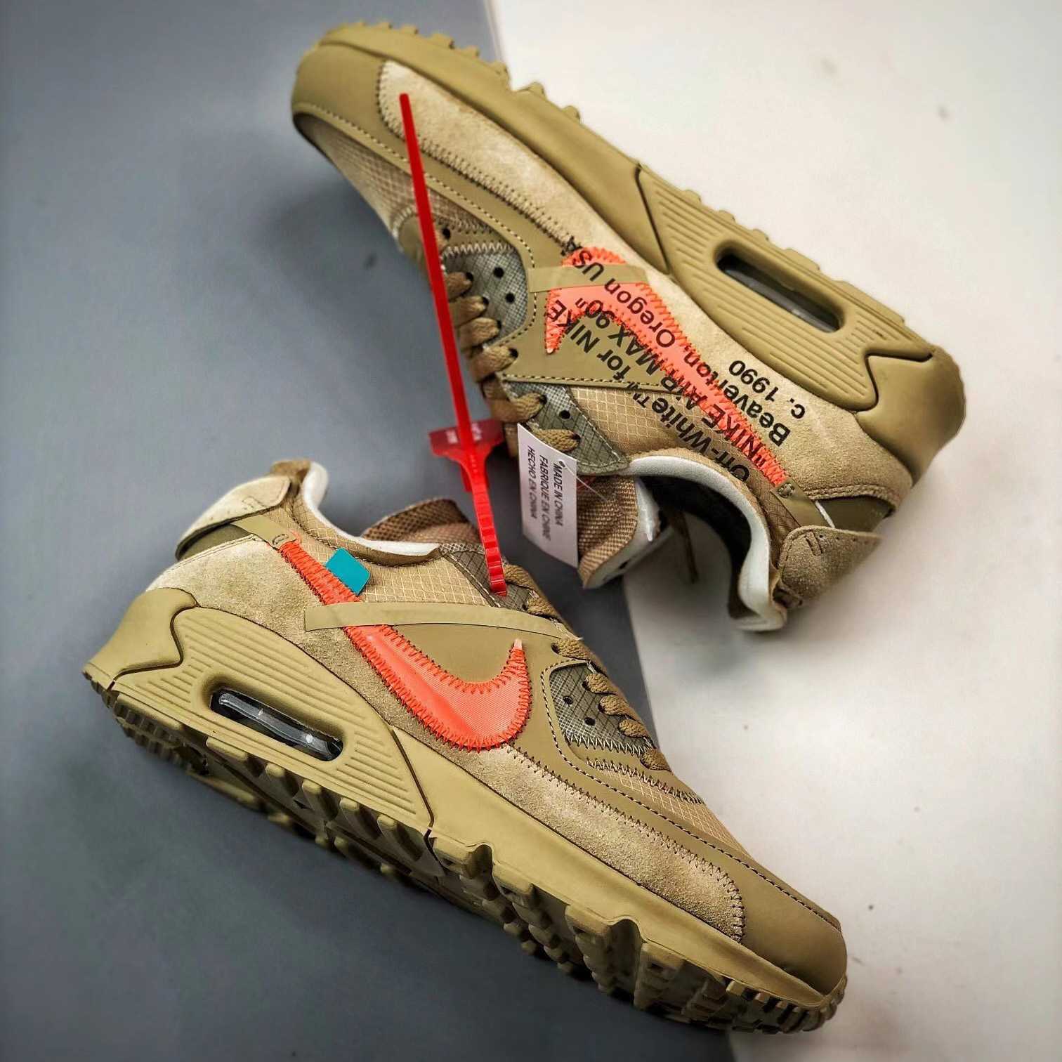 Off-White x Air Max 90 The 10 Sneakers    AA7293-200 - DopestKickz