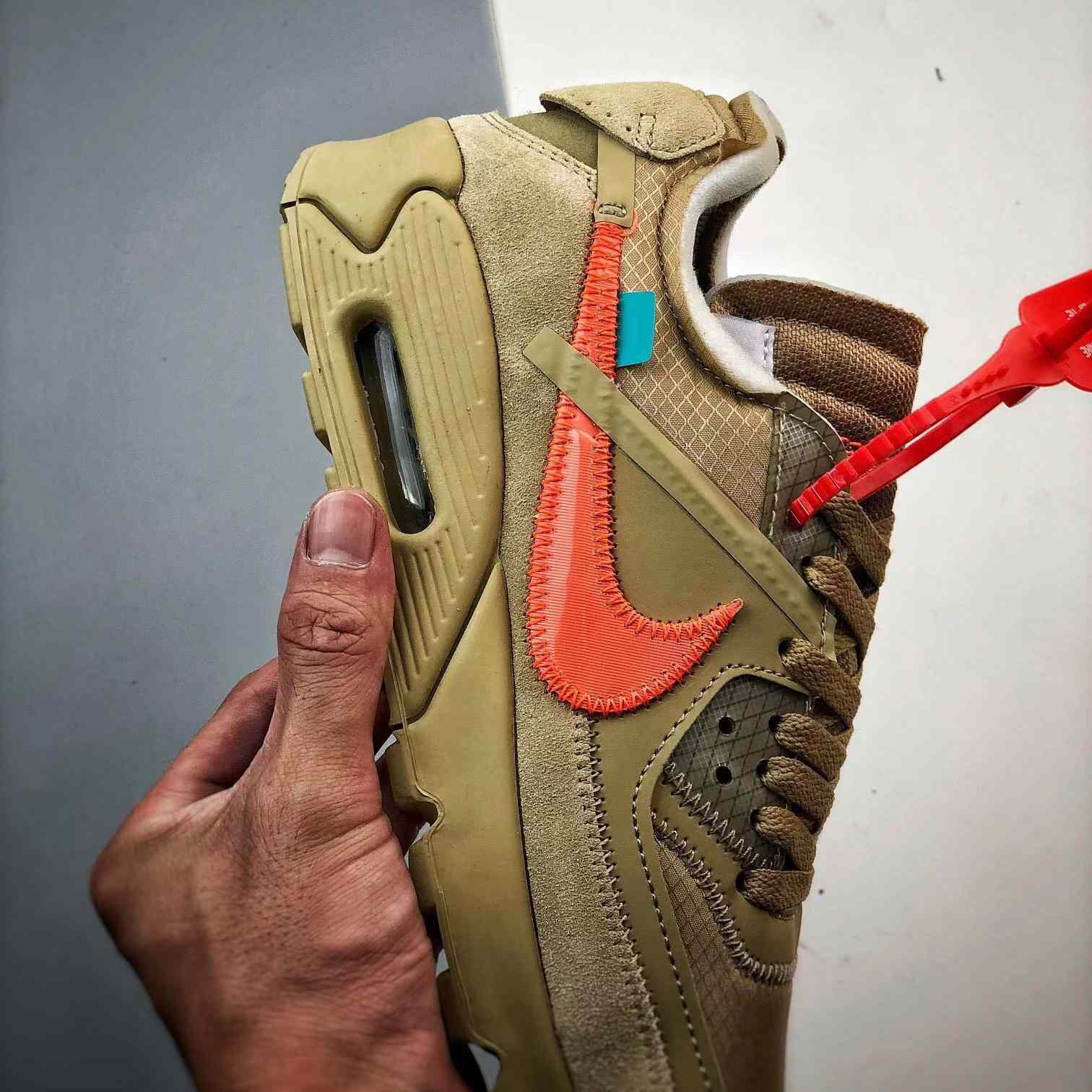 Off-White x Air Max 90 The 10 Sneakers    AA7293-200 - DopestKickz