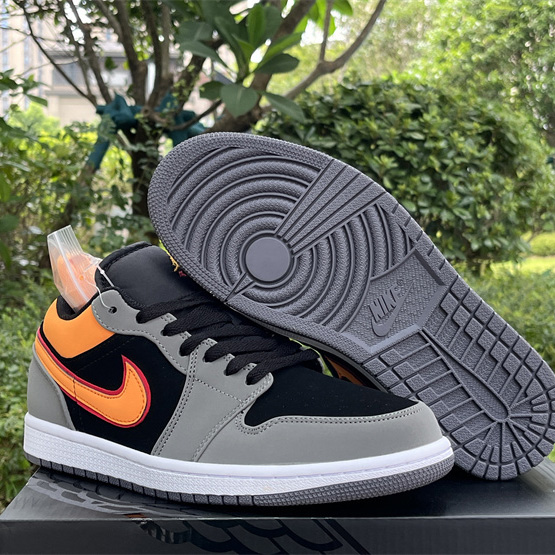 Air Jordan 1 Low “Light Graphite/Vivid Orange” Sneaker      FN7308-008  - DopestKickz