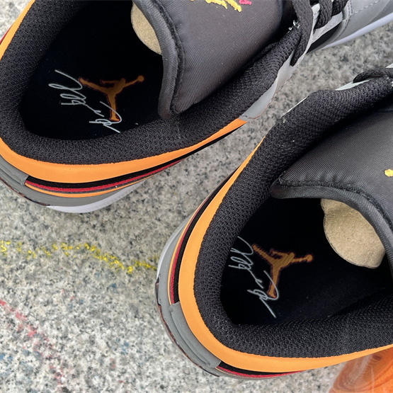 Air Jordan 1 Low “Light Graphite/Vivid Orange” Sneaker      FN7308-008  - DopestKickz