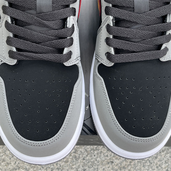 Air Jordan 1 Low “Light Graphite/Vivid Orange” Sneaker      FN7308-008  - DopestKickz