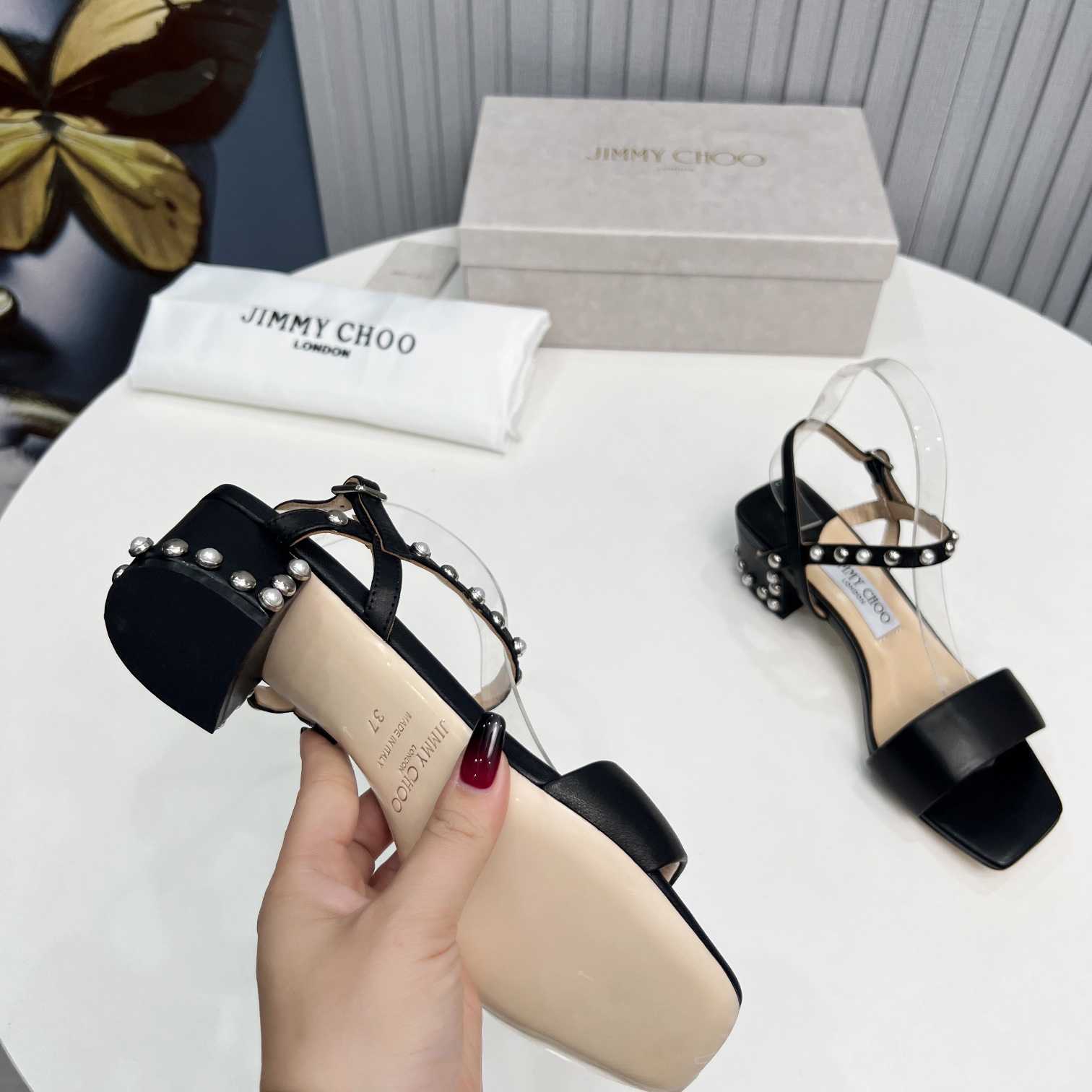 Jimmy Choo Aadra 45mm Sandals - DopestKickz