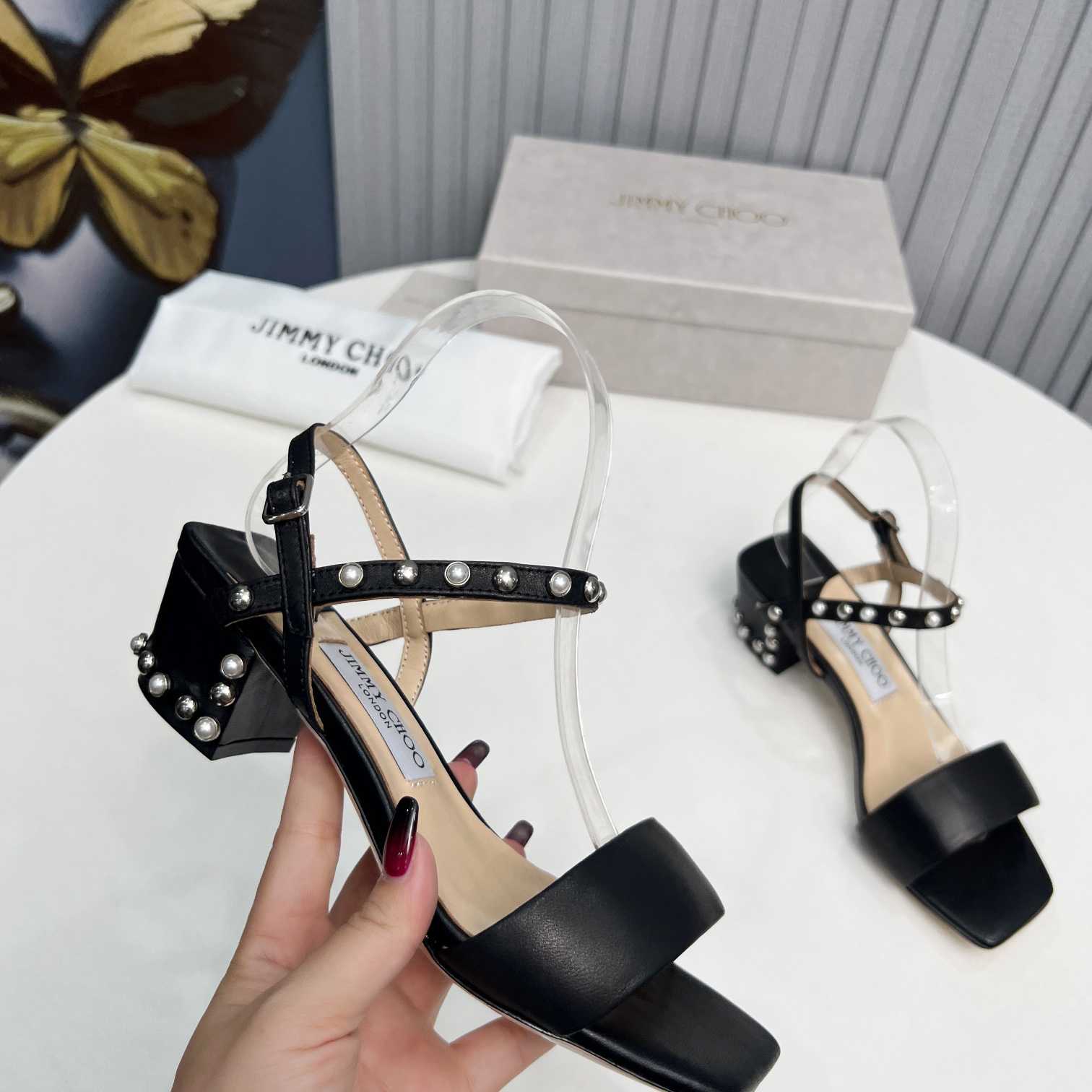 Jimmy Choo Aadra 45mm Sandals - DopestKickz