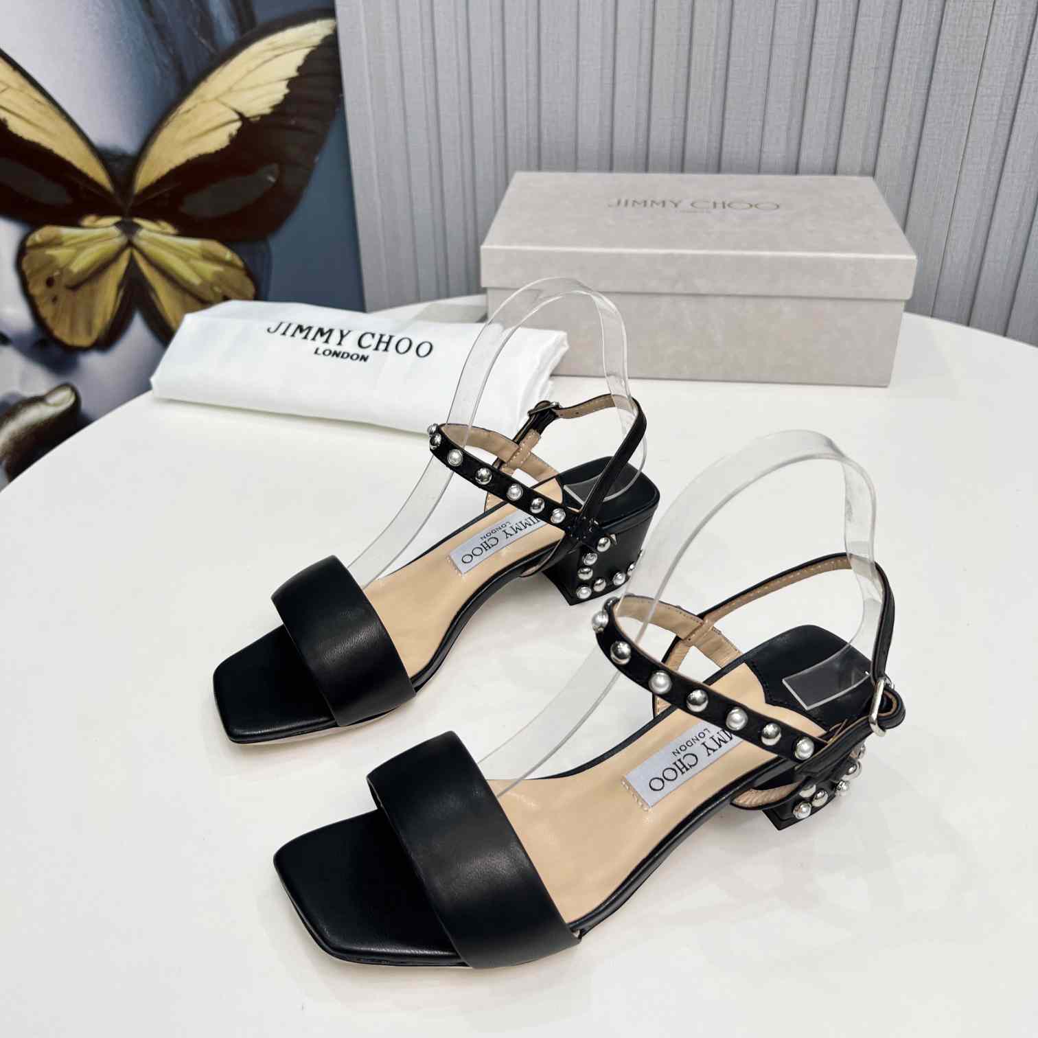 Jimmy Choo Aadra 45mm Sandals - DopestKickz