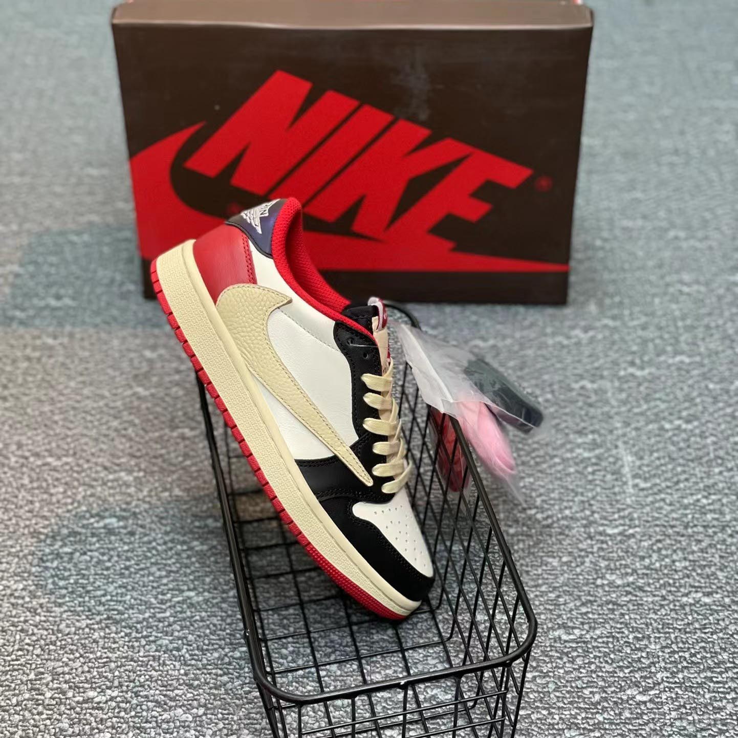 Travis Scott x Air Jordan 1 Low AJ1 Sneaker   cp4275-125 - DopestKickz