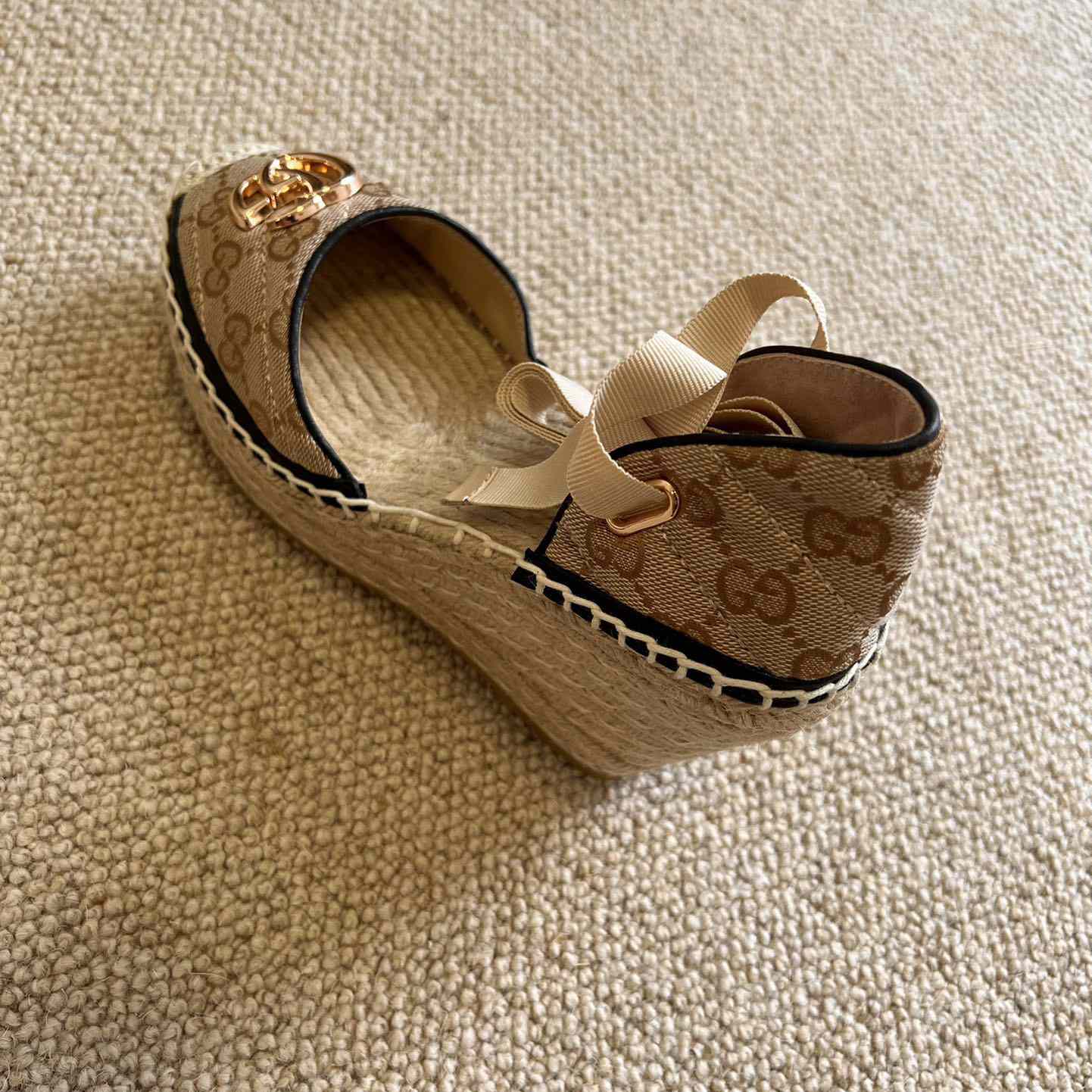 Gucci Women's GG Matelassé Platform Espadrille - DopestKickz