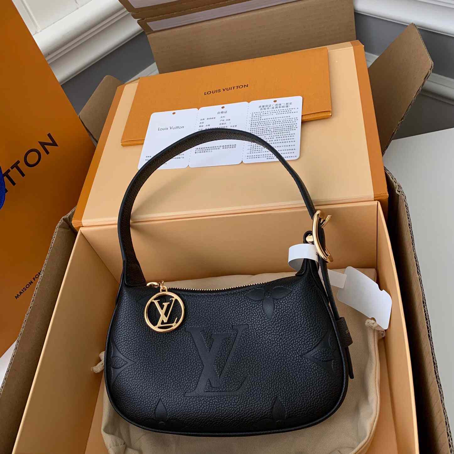 Louis Vuitton Mini Moon Monogram Empreinte (20.5*11*5cm)     M82391 - DopestKickz