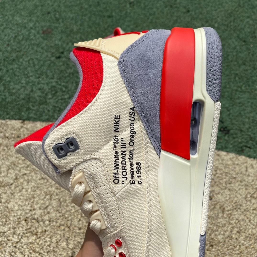 OFF-WHITE x Air Jordan 3 AJ3 Sneakers     DH7139-100 - DopestKickz