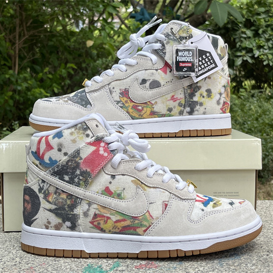 Supreme x Nike SB Dunk High “Rammellzee” Sneakers      FD8779-100 - DopestKickz