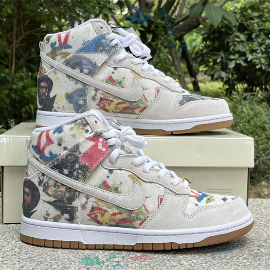 Supreme x Nike SB Dunk High “Rammellzee” Sneakers      FD8779-100 - DopestKickz