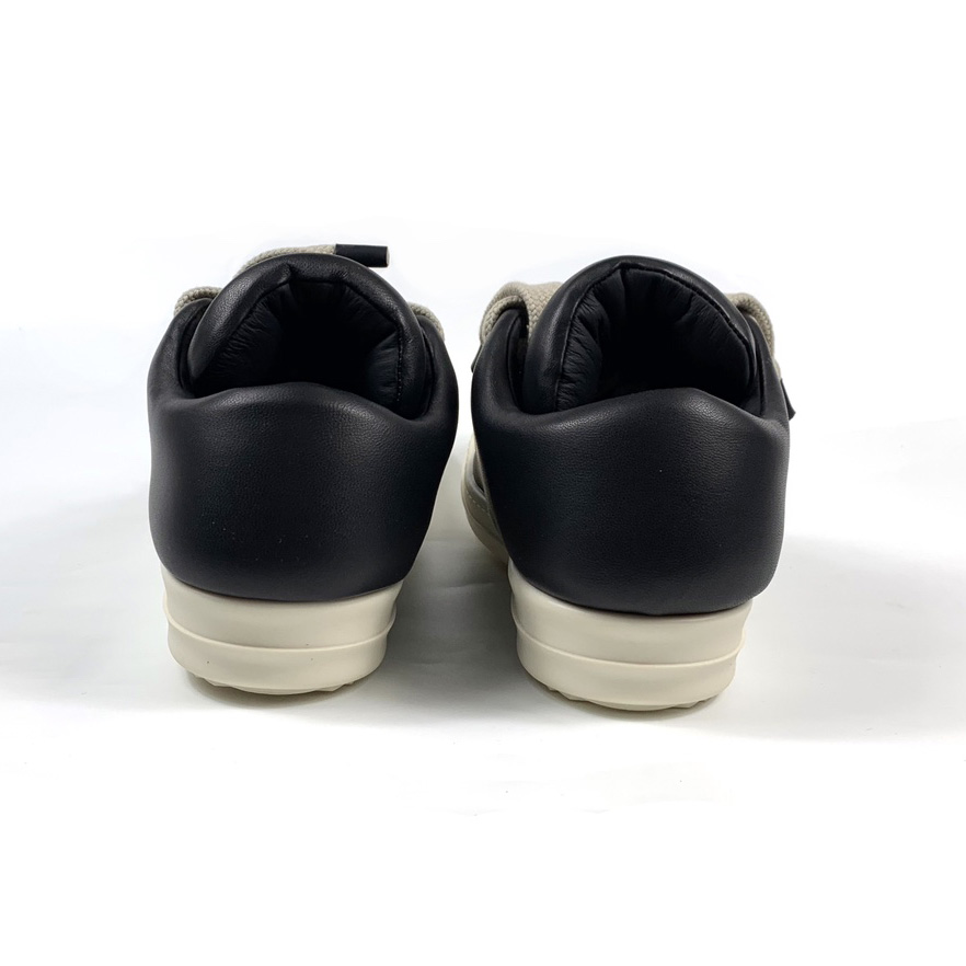 Rick Owens Black Jumbo Lace-up Padded Sneakers - DopestKickz