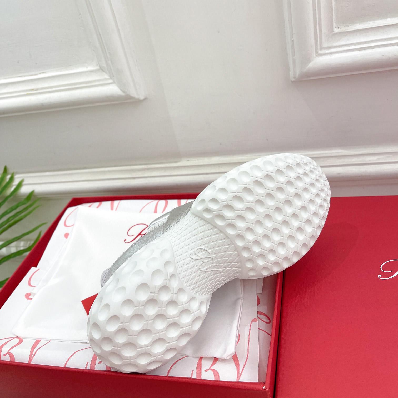 Roger Vivier Viv' Run Light Strass Buckle Sneakers In Fabrics - DopestKickz