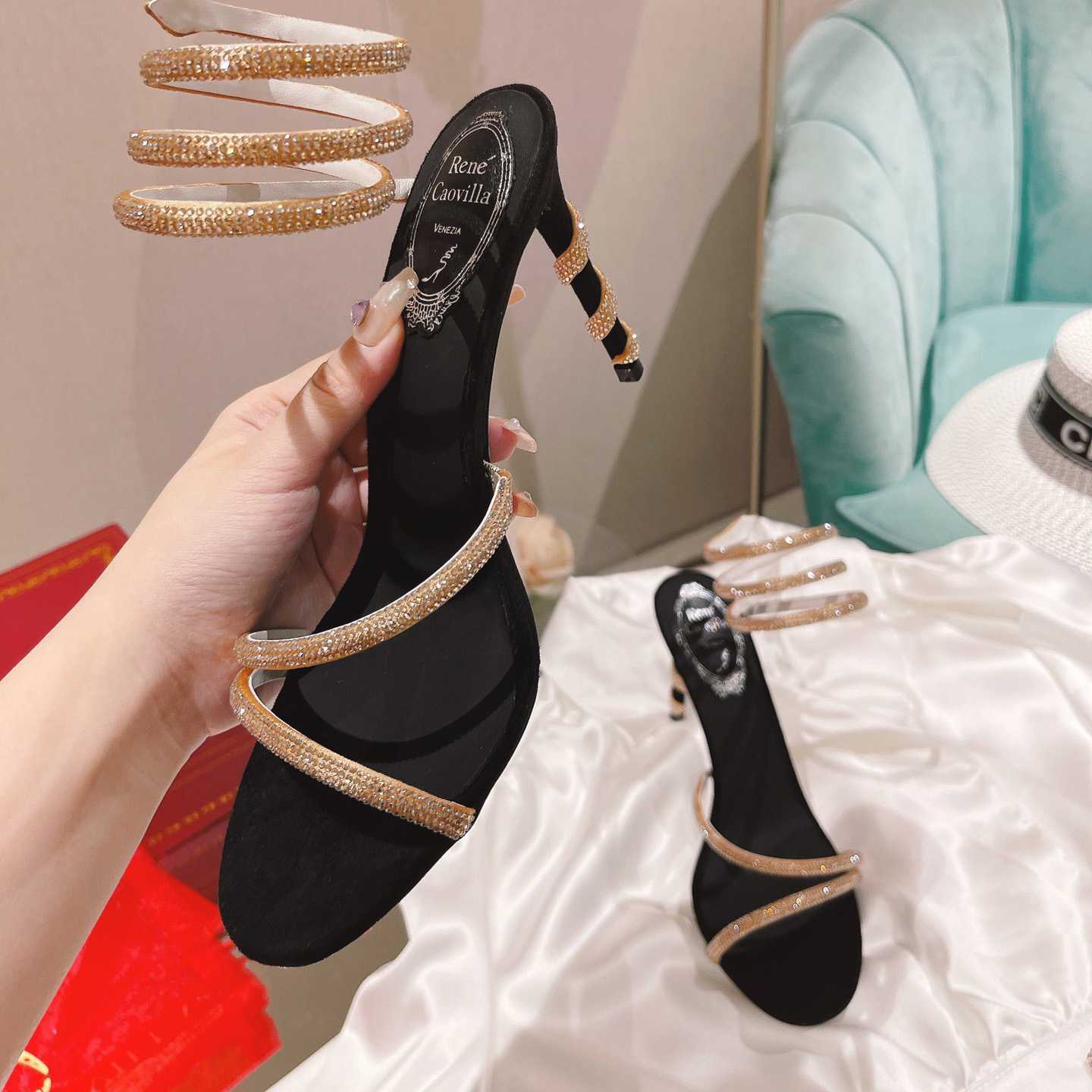 Rene Caovilla Snake Sandal - DopestKickz