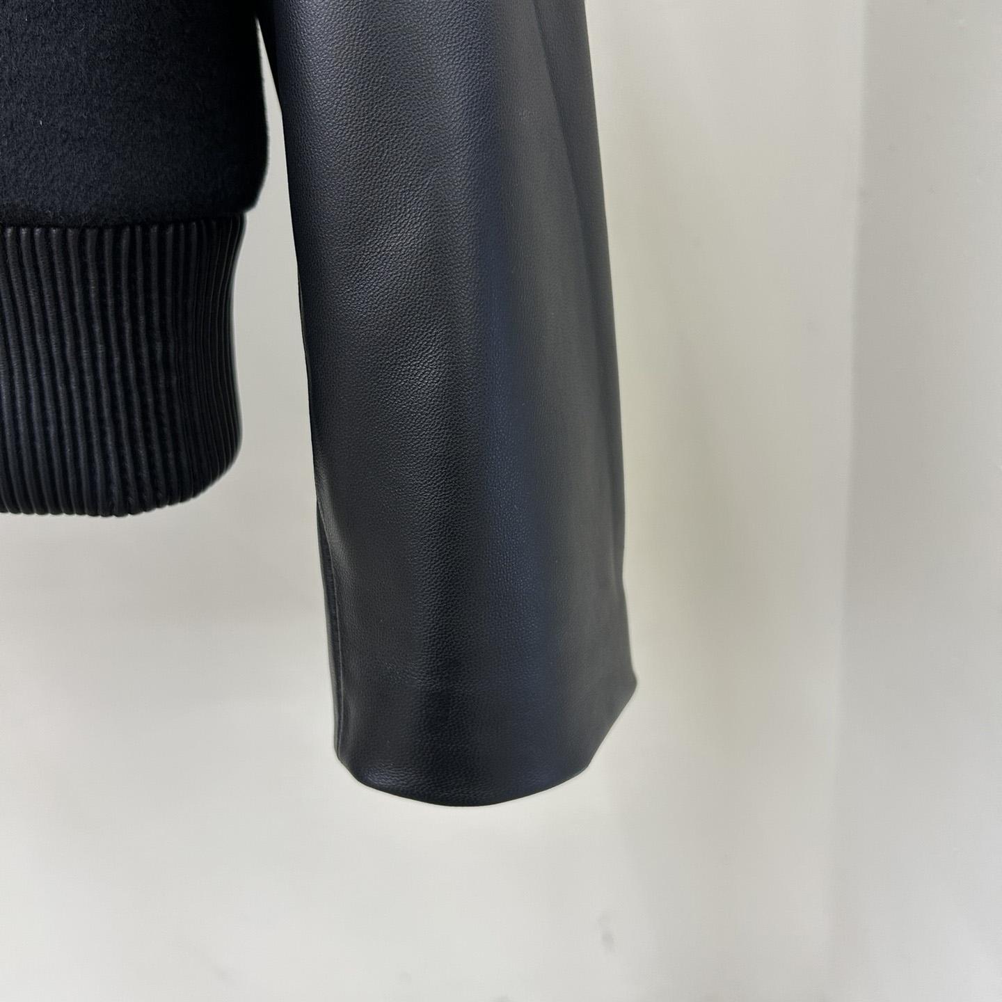 Balmain Leather And Wool Jacket - DopestKickz