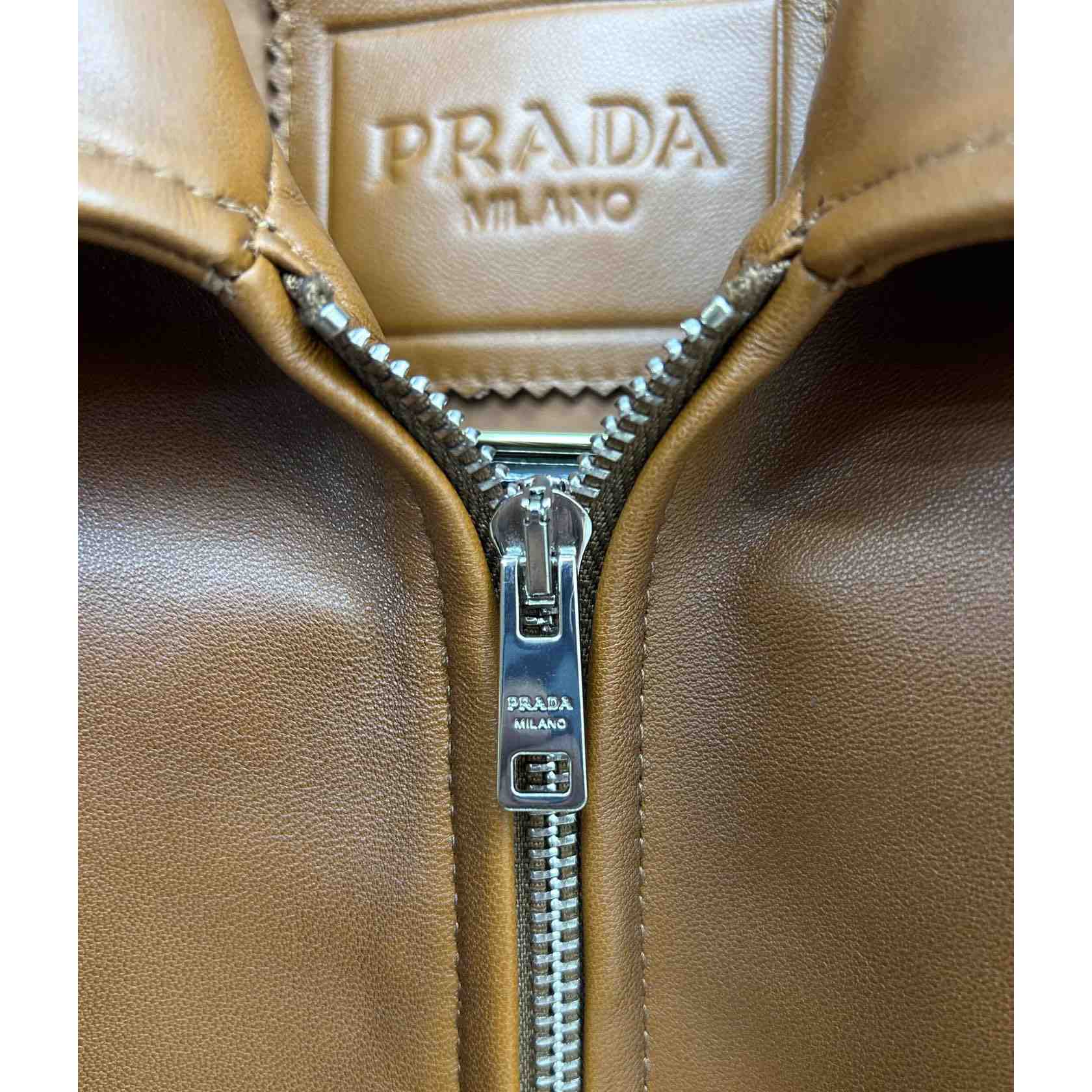 Prada Oversized Nappa Leather Bomber Jacket - DopestKickz