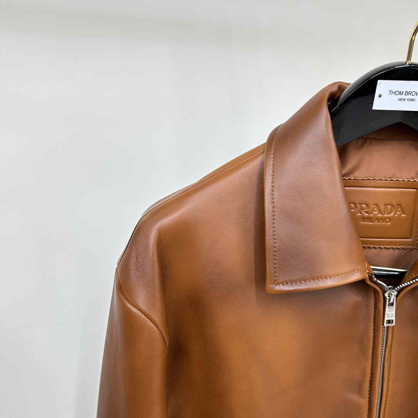Prada Oversized Nappa Leather Bomber Jacket - DopestKickz