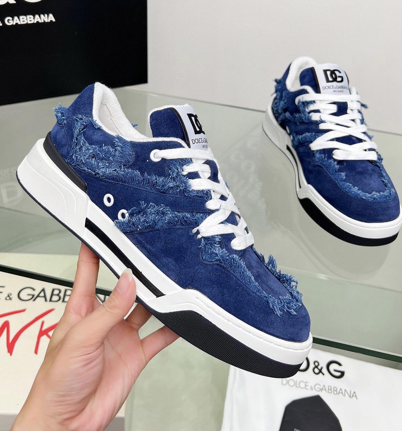 Dolce & Gabbana Denim New Roma Sneakers - DopestKickz